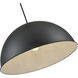 R Series 1 Light 18 inch Satin Black Outdoor Pendant